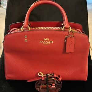 EUC Coach Lillie Crossgrain Leather Carryall/Crossbody (91493)